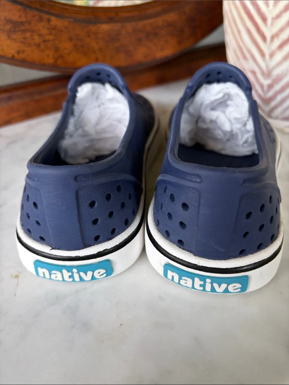 Native Boys Slip-On Perforated Casual Shoes - Navy